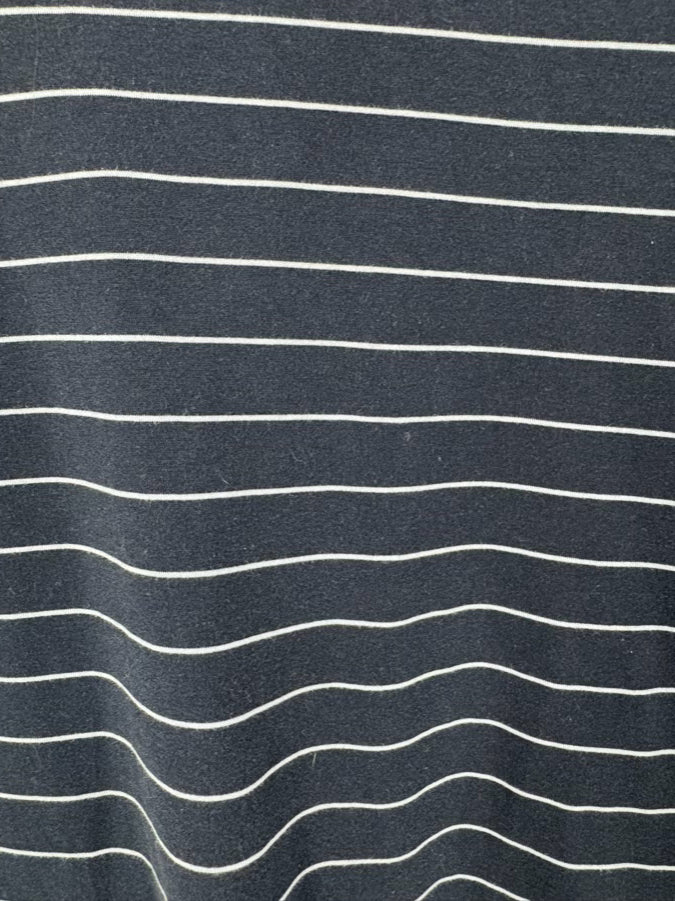 RALPH LAUREN PURPLE LABEL Size XL Blue & White Stripe Short Sleeve Shirt