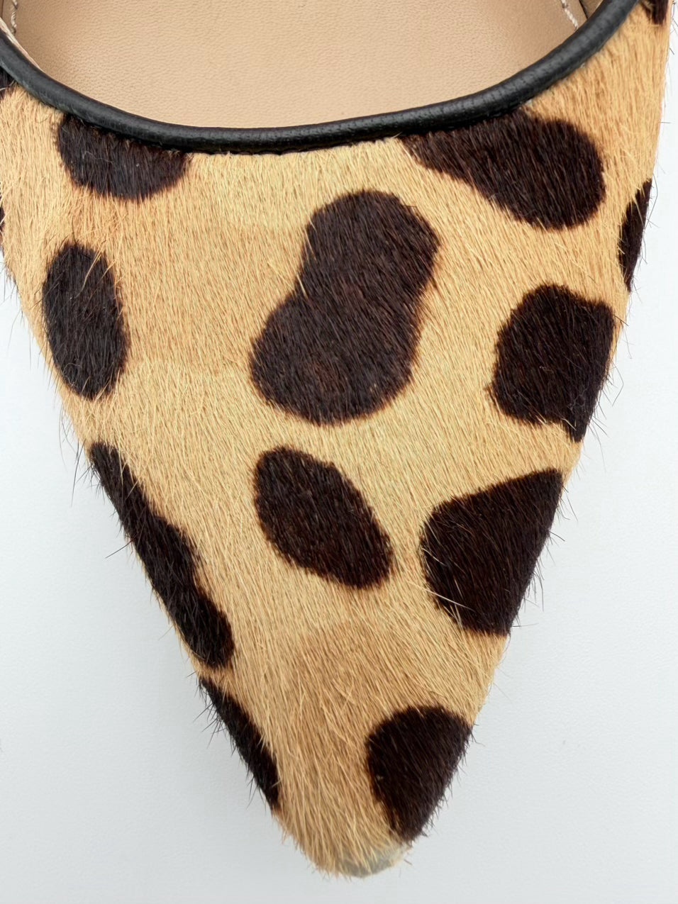 TORY BURCH WMNS Size 8 Tan & Brown Pony Hair Animal Print Heels