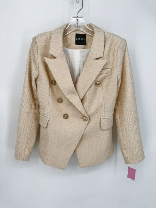 ZCRAVE Size XL Ivory Tweed Blazer