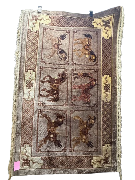 Brown Horse Tapestry w/ Fringe