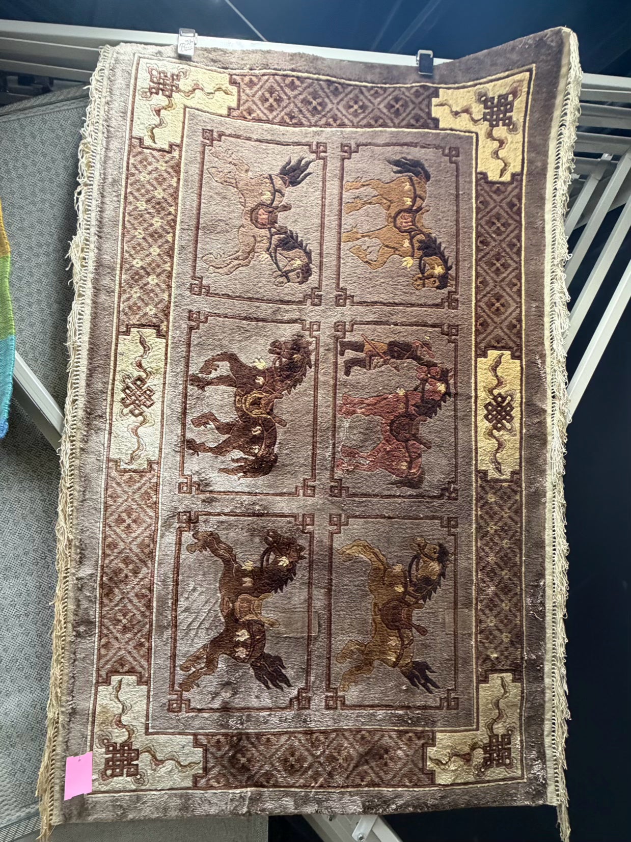 Brown Horse Tapestry w/ Fringe