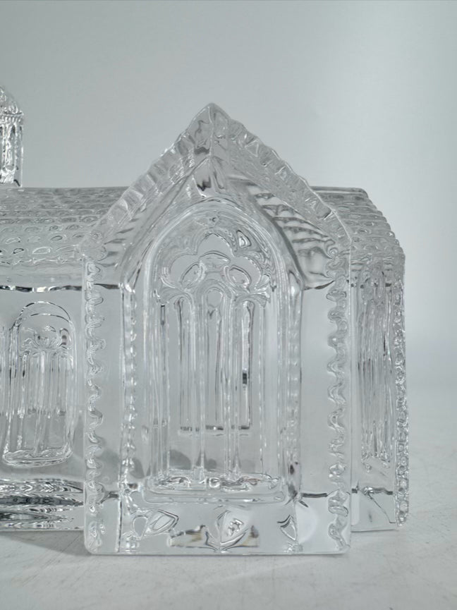 WATERFORD Clear Crystal Church Figurine