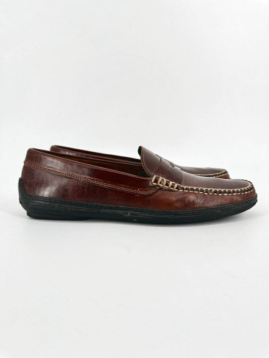 TB PHELPS Size 12 Cognac Leather Loafers
