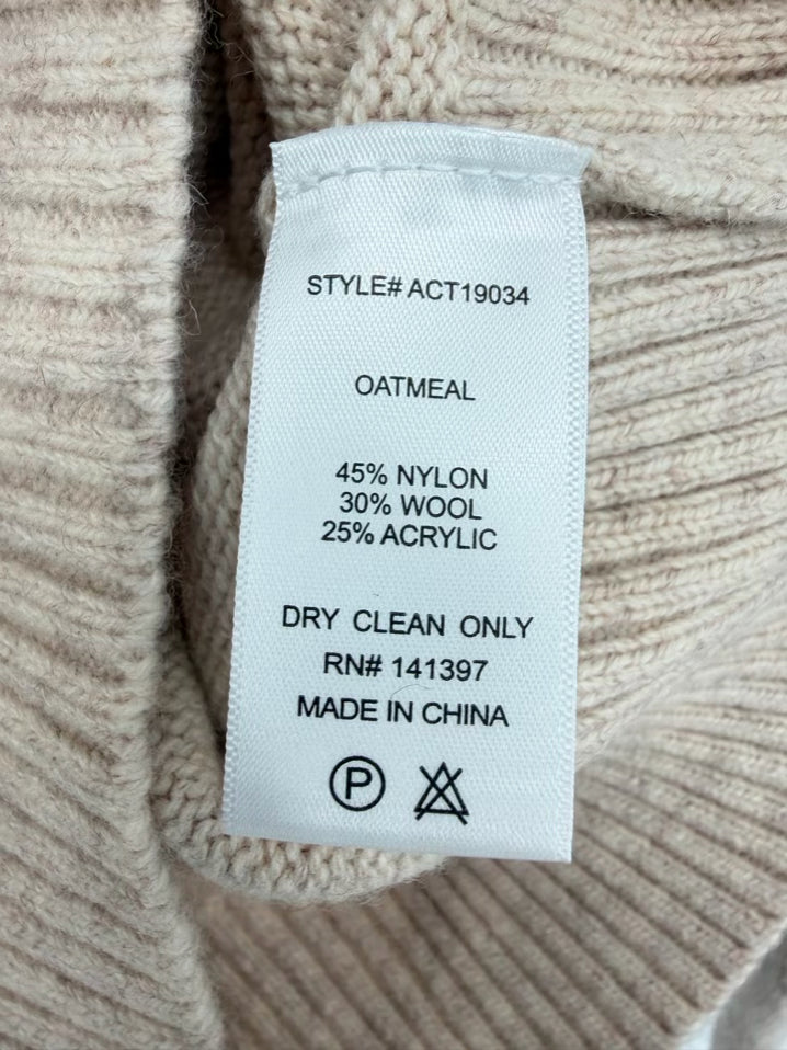 ASTR THE LABEL Florine Wmn's Size M Oatmeal Sweater NWT