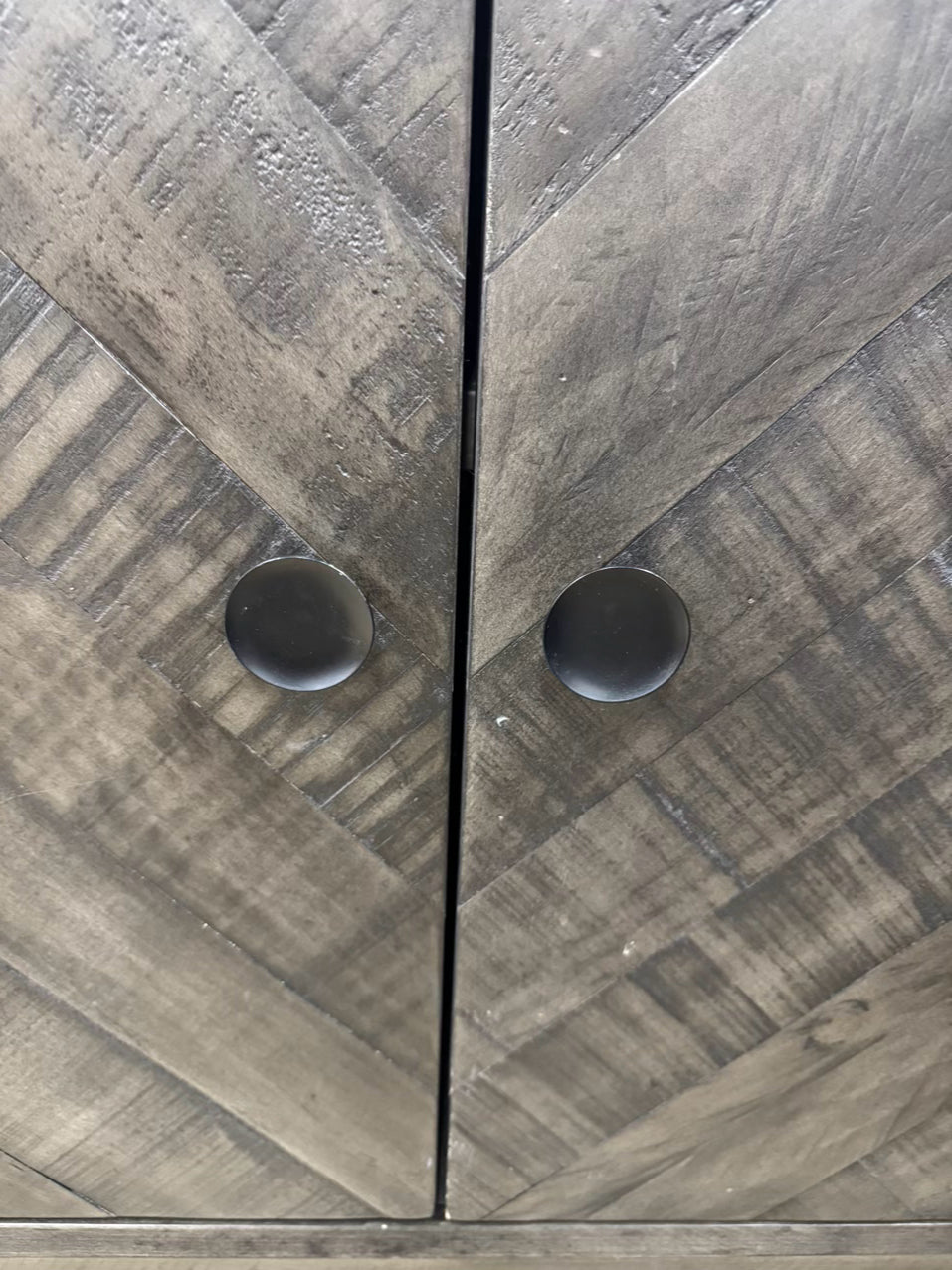 ASHLEY FURNITURE Dark Gray Wood Server