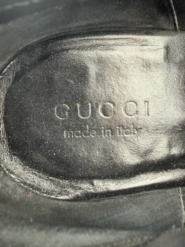GUCCI Horsebit MENS Size 10.5 Black Leather Loafers