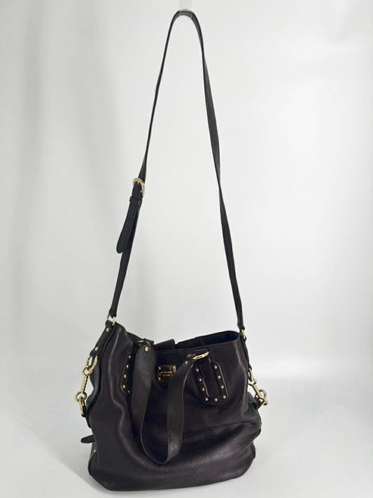 MICHAEL KORS Chocolate Leather Purse