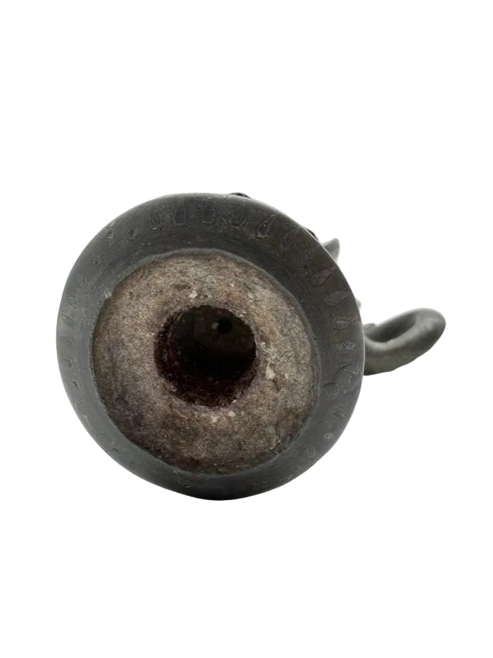 VINTAGE Gray Metal Cobra Candleholder