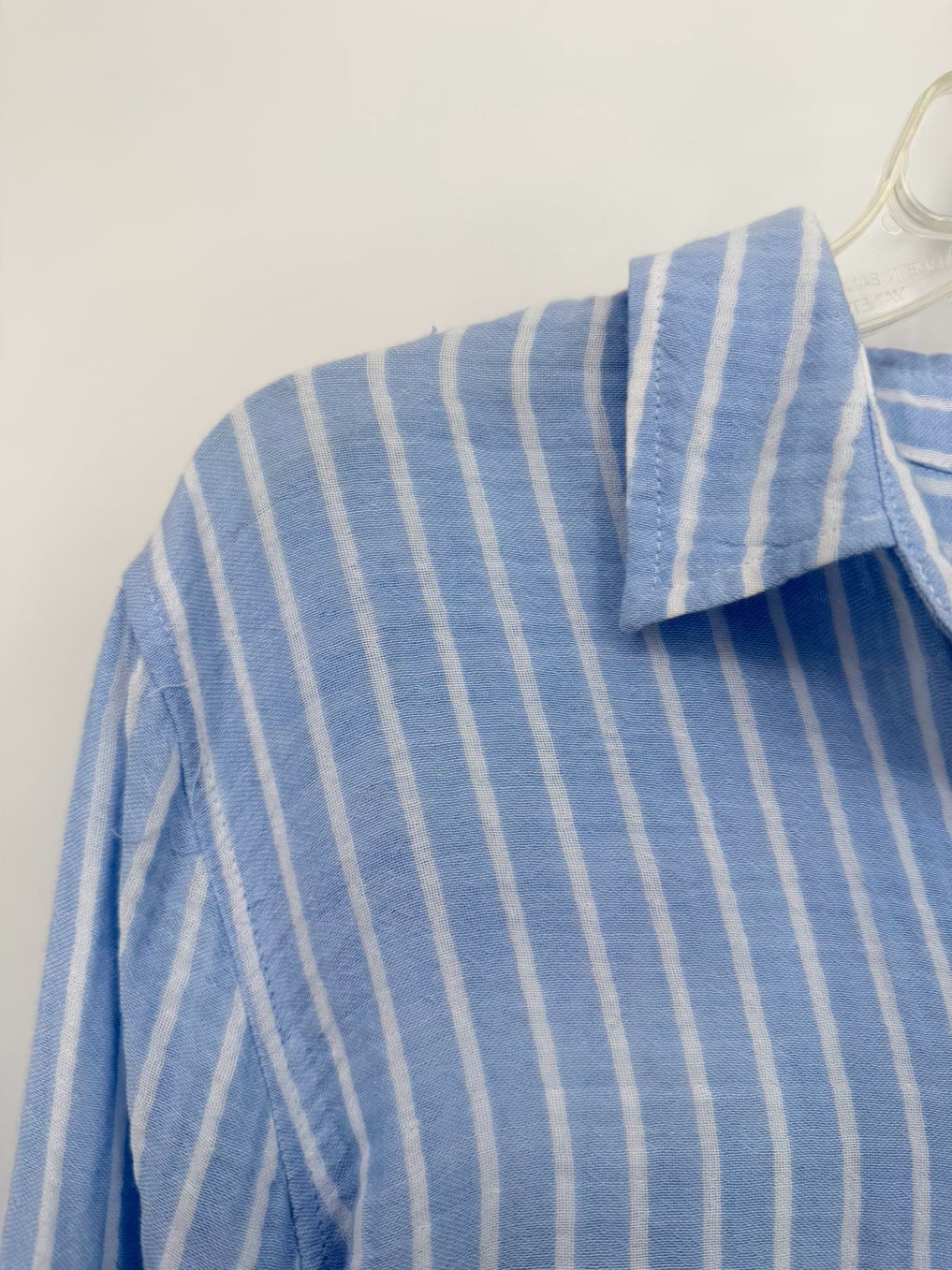 ALICE WALK Size XL Sky Blue Stripe Blouse