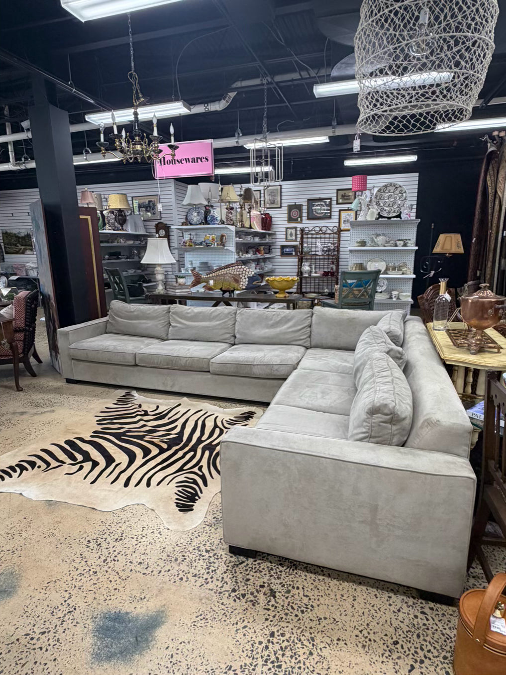 MITCHELL GOLD & BOB WILLIAMS Gray Sectional Sofa