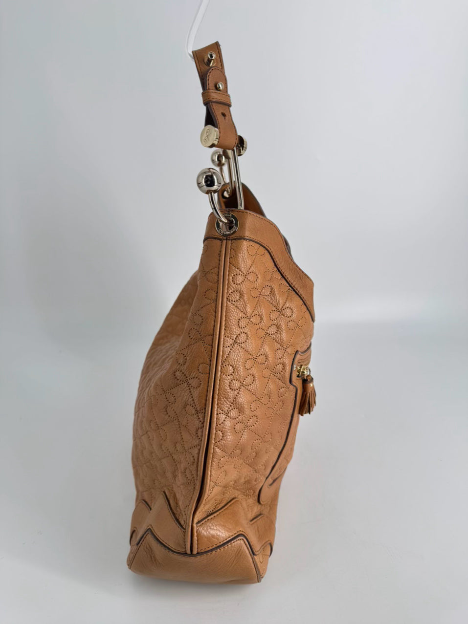 ANYA HINDMARCH Cognac Leather Bow Detail Purse