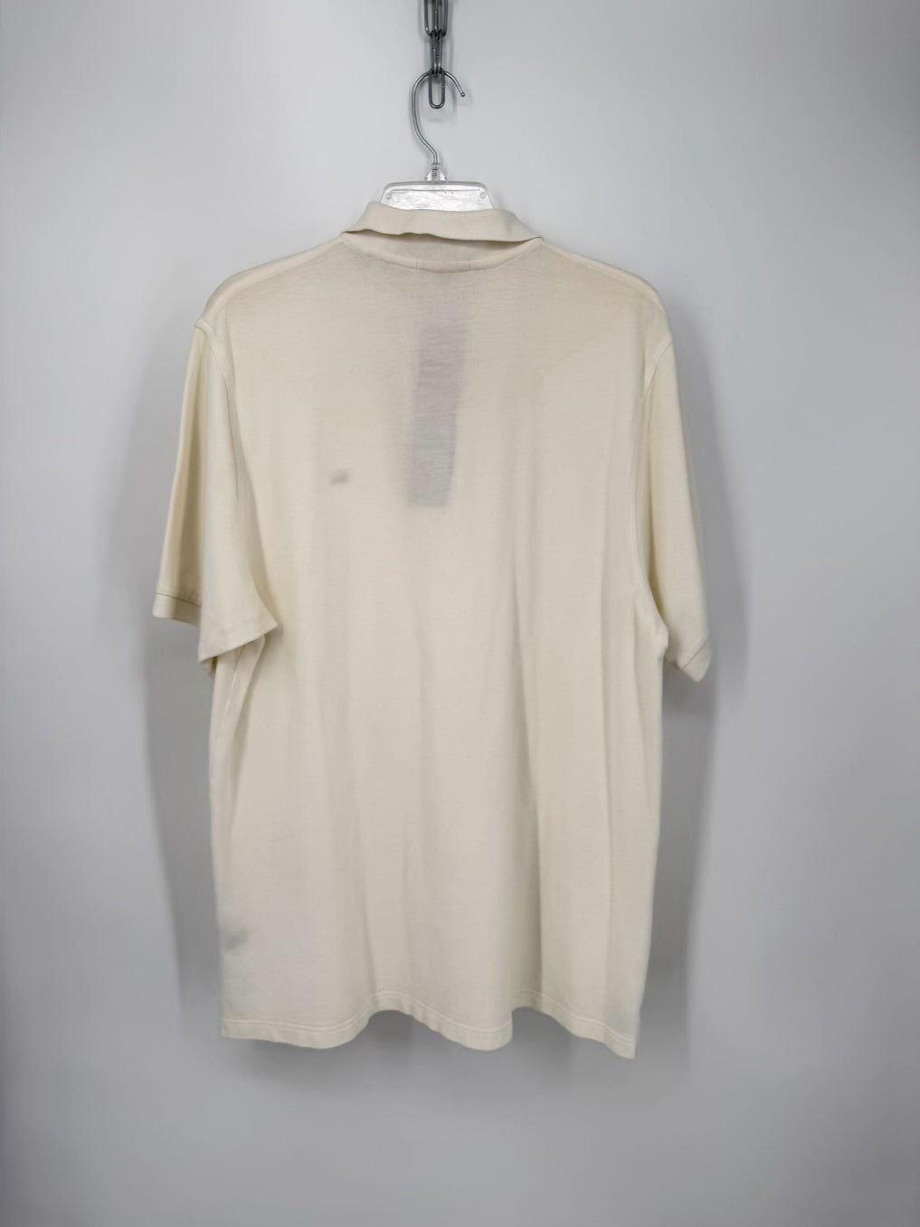BURBERRY LONDON Nova Check Accent Size Men's L Beige Short Sleeve Shirt