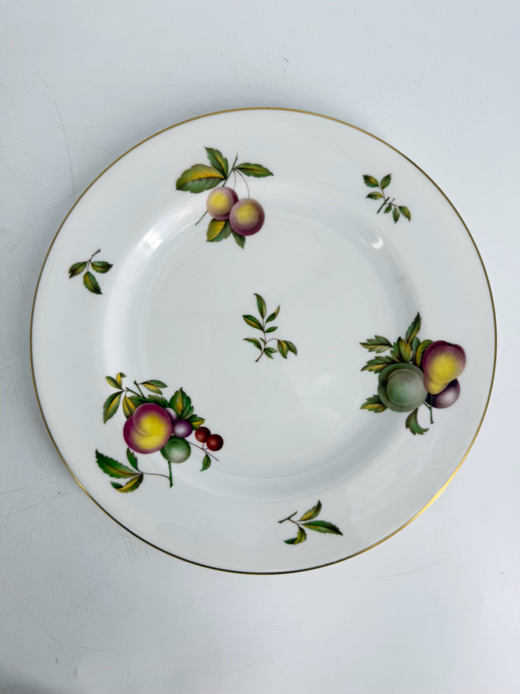 SPODE White, Green & Pink Bone China Blenheim 5 Piece Dinnerware Setting For 12 w/ Serving Pieces
