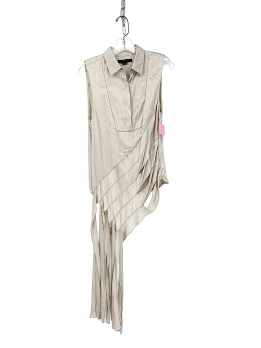 ALEXANDER WANG Size 4 Champagne Silk Deconstructed Asymmetrical Tunic