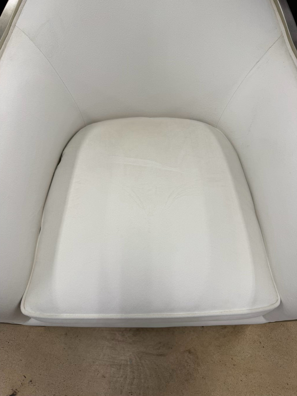 CARACOLE The Cats Meow White Velvet Pair Of Chairs