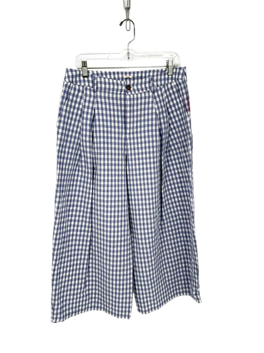 APUNTOB Size M Blue & White Gingham Pants