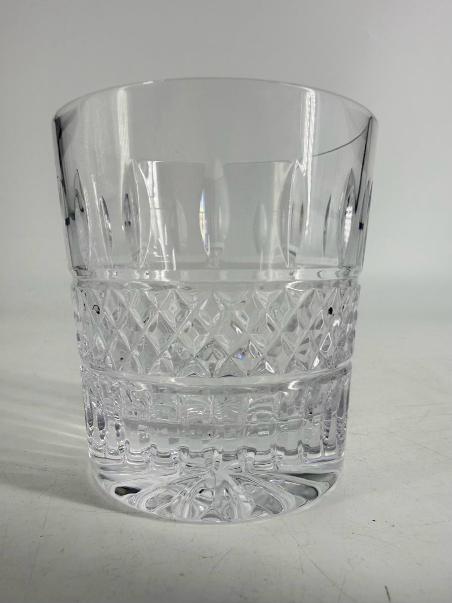 WATERFORD Clear Crystal Pair Of Irish Lace Rocks Glasses