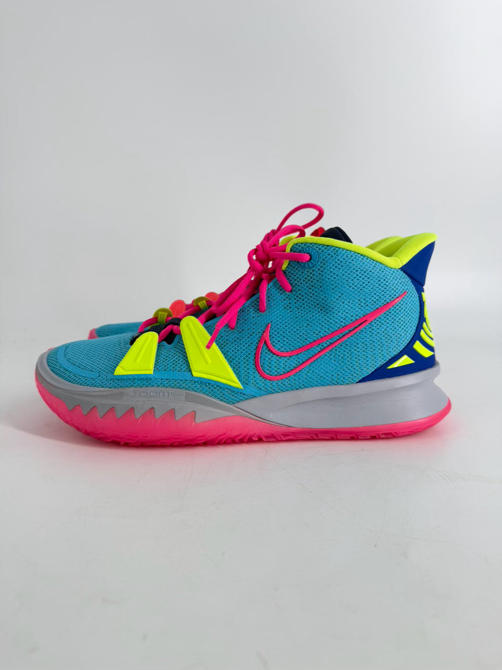 NIKE Kyrie By You 7 Size Men's 11 Blue, Pink & Green Neon Sneakers