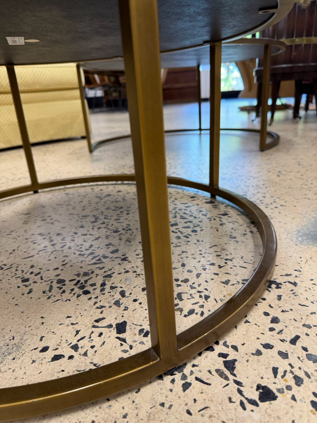 FOUR HANDS Gold & Gray Metal Nesting Coffee Tables