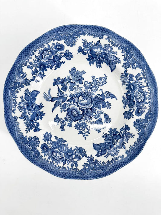 JOHNSON BROS. Blue & White Porcelain "Asiatic Pheasant" Set of 9 Salad Plates