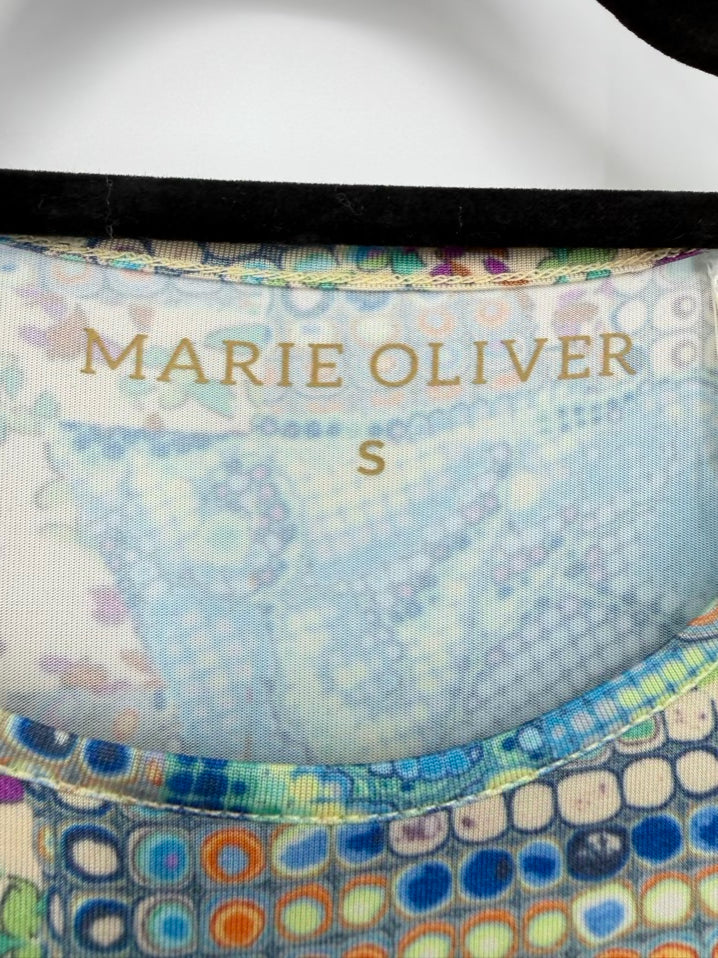 MARIE OLIVER Wmn's Size S Teal & Beige Print Maxi-Dress NWT