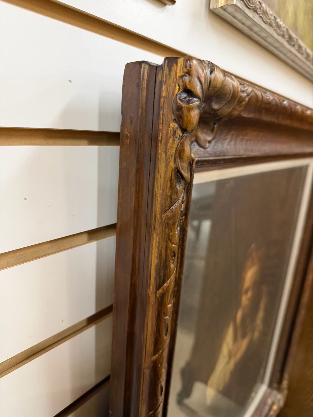 REMBRANDT Girl With Broom Reproduction Art In Antique Wood Frame