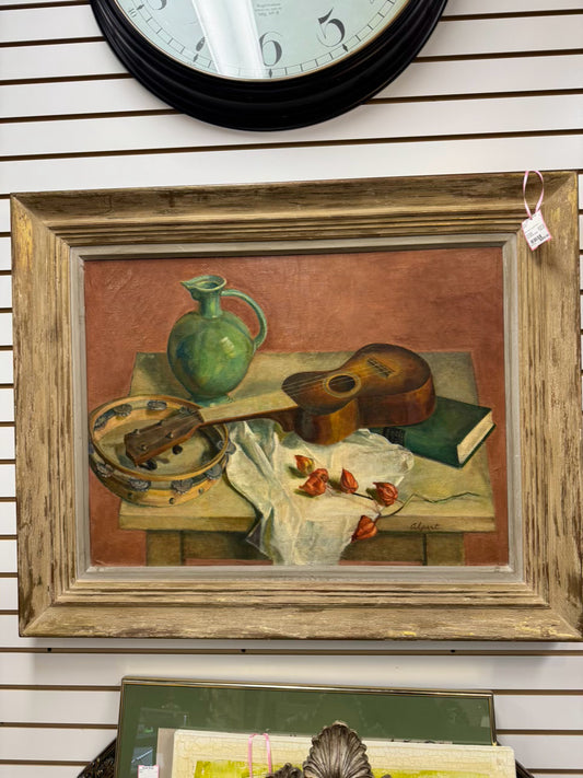 ALPERT Still Life Painting in Wood Frame