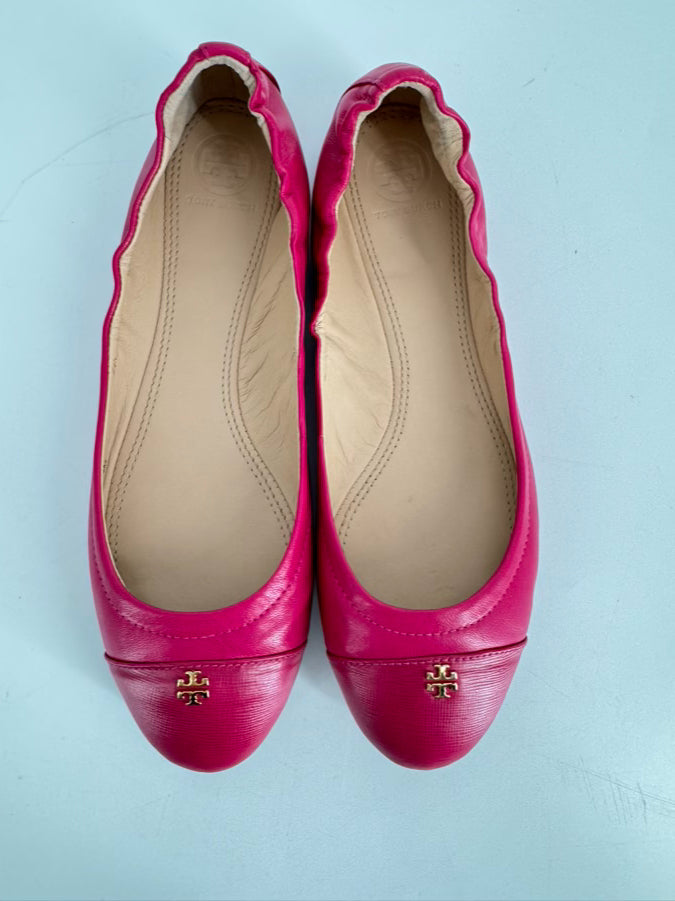 TORY BURCH Size 8.5 Pink Leather Flats