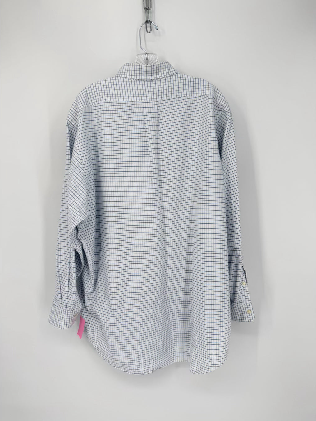 RALPH LAUREN Size 34 White & Blue 17 Print Long Sleeve Shirt NWOT