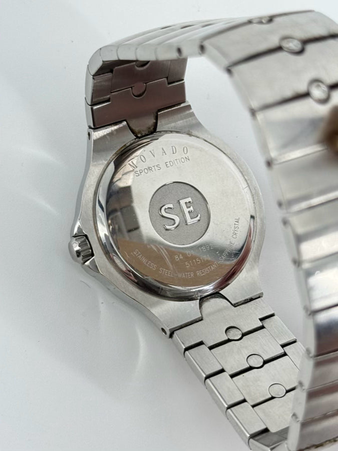 MOVADO Stainless Steel Blue Face Sports Edition Watch