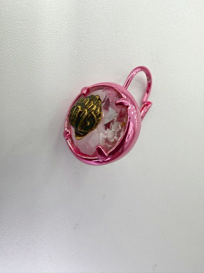 KURT GEIGER Mettalic Pink Earring & Ring Set