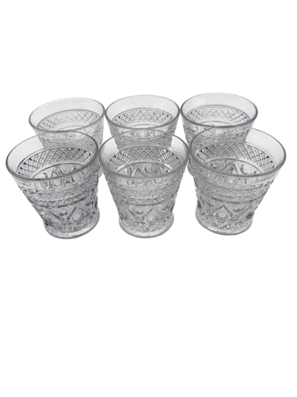 IMPERIAL GLASS  Clear Glass Set Of 6 Cape Cod Small Tumblers