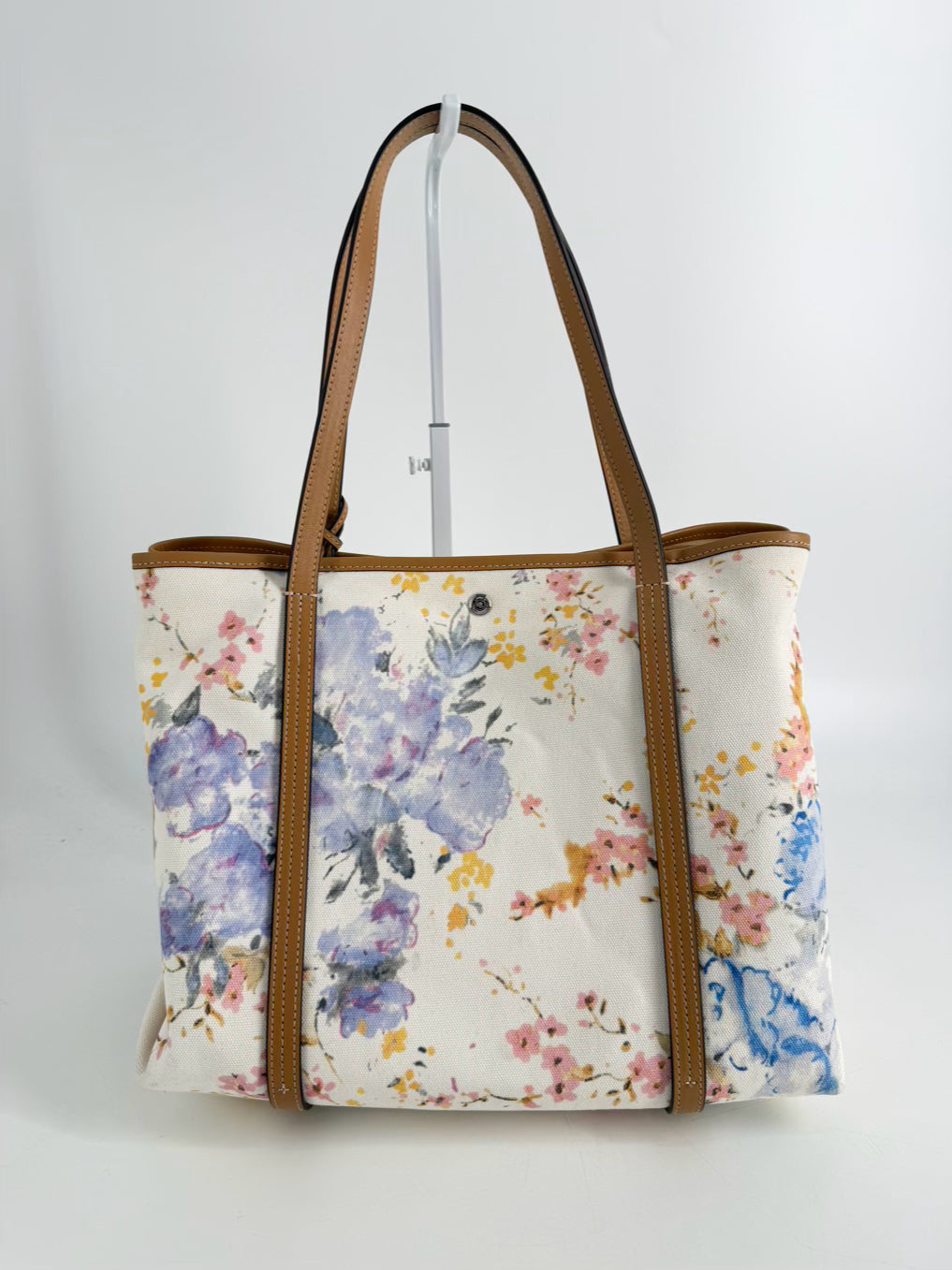 LAUREN RALPH LARUEN Emerie Canvas Watercolor Floral Tote Bag NWT
