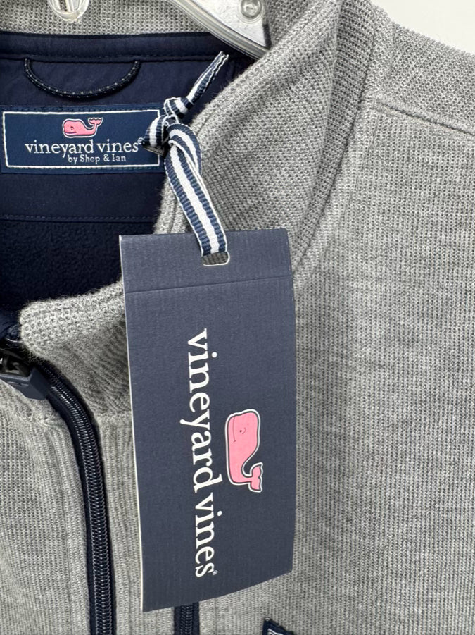 VINEYARD VINES Size XL Gray Mountain Sweater Fleece Vest NWT