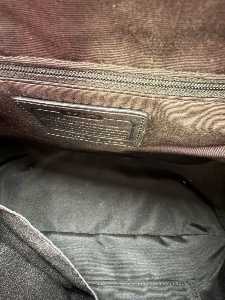 COACH Black Leather Hobo Bag