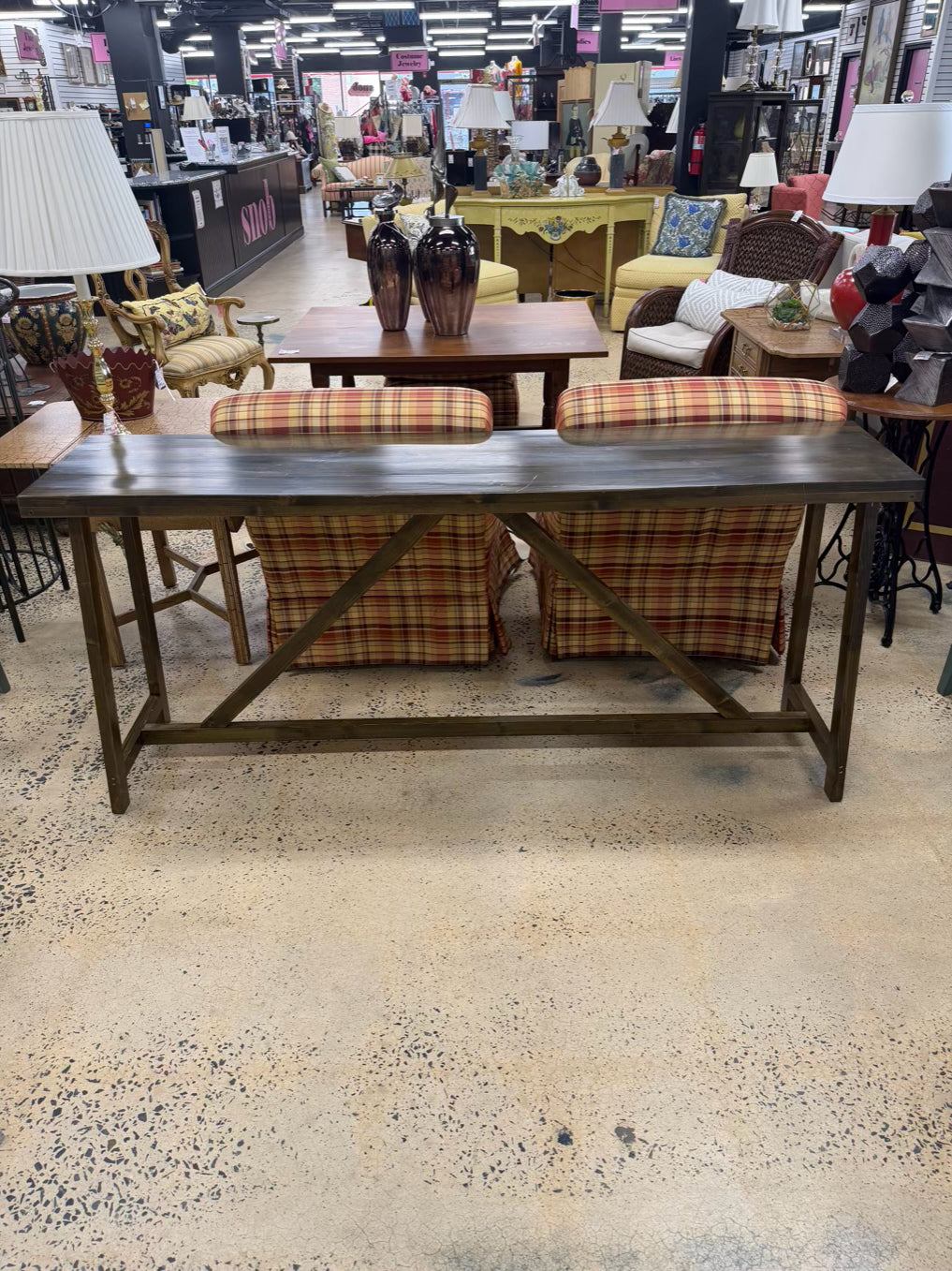 Wood Medium Brown Console