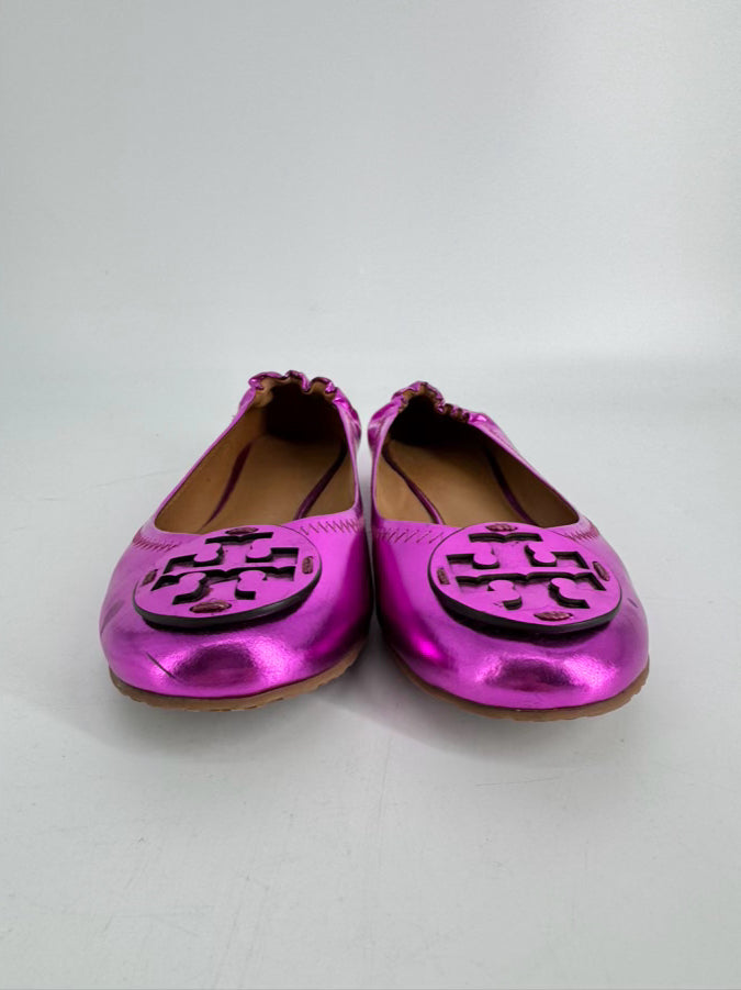 TORY BURCH Size 8 Orchid Leather Flats