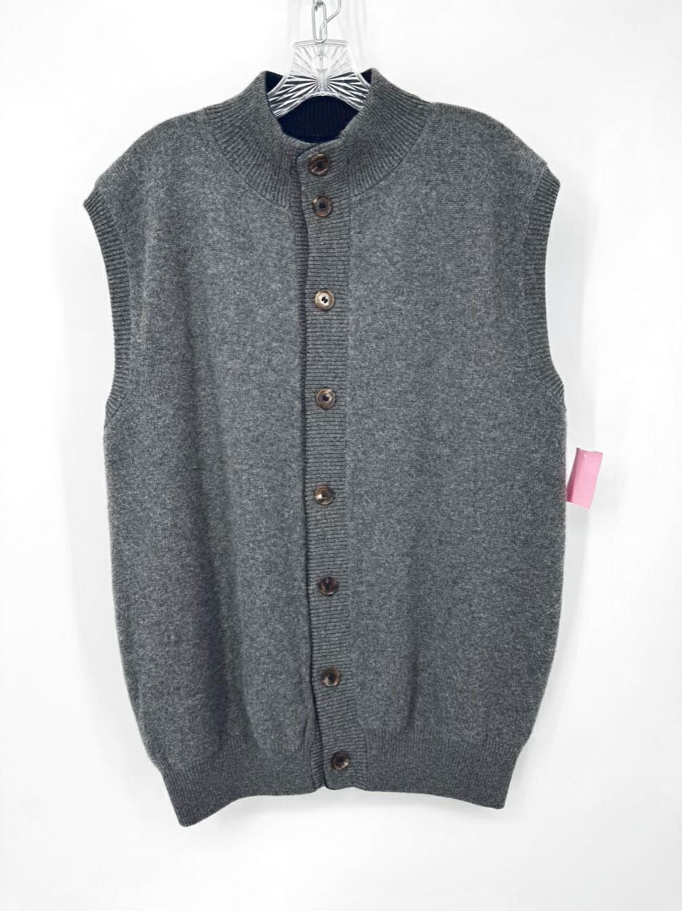 Size XL Gray & Navy Cashmere Reversible Vest