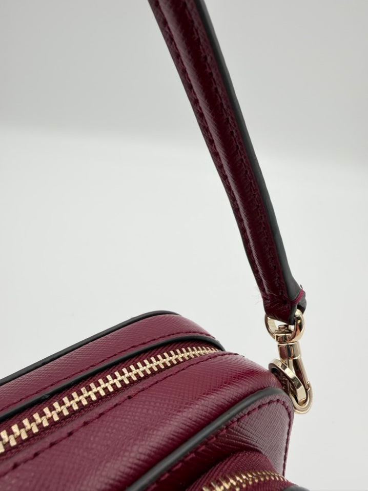 KATE SPADE Burgundy Leather Crossbody Bag