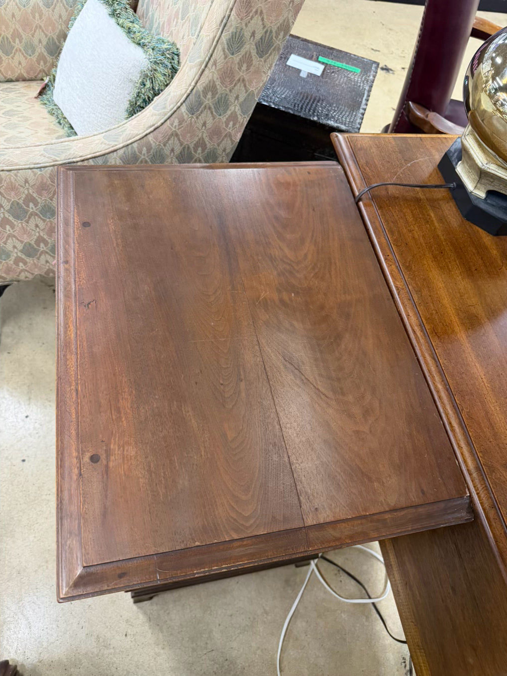 Wood Spool Chest w/ Drawers