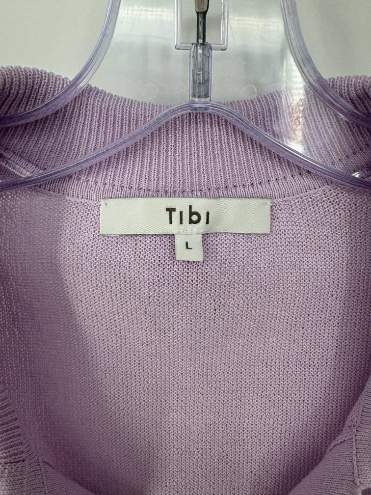 TIBI Size L Lilac Knit Top