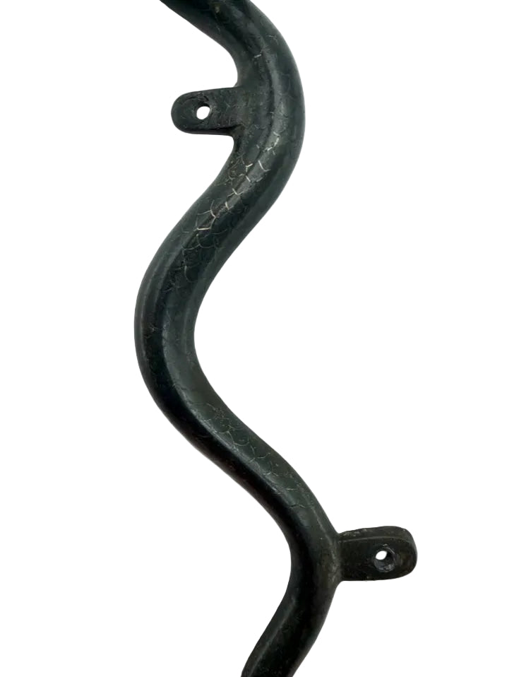 VINTAGE Gray Metal Cobra Candleholder