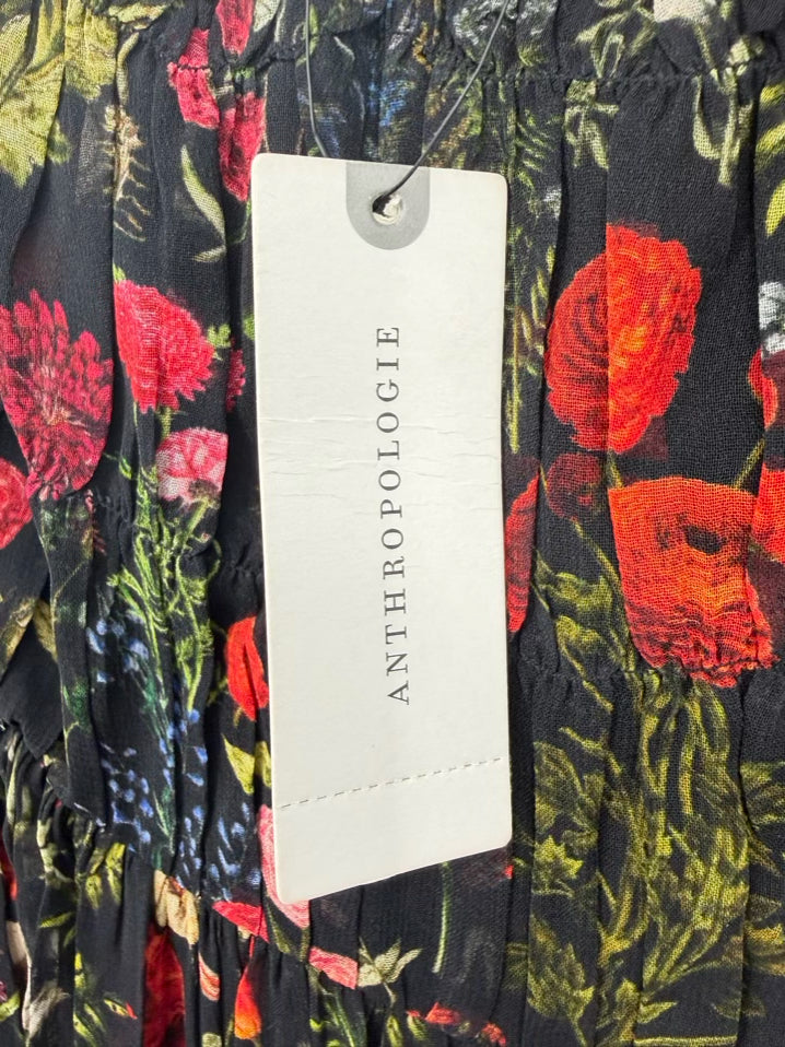 PAYAL JAIN Size Wmn's XS Black Print Floral Maxi-Dress NWT