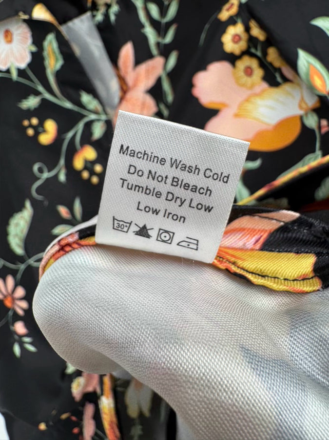 TUCKERNUCK Size S Black Floral Print Blouse