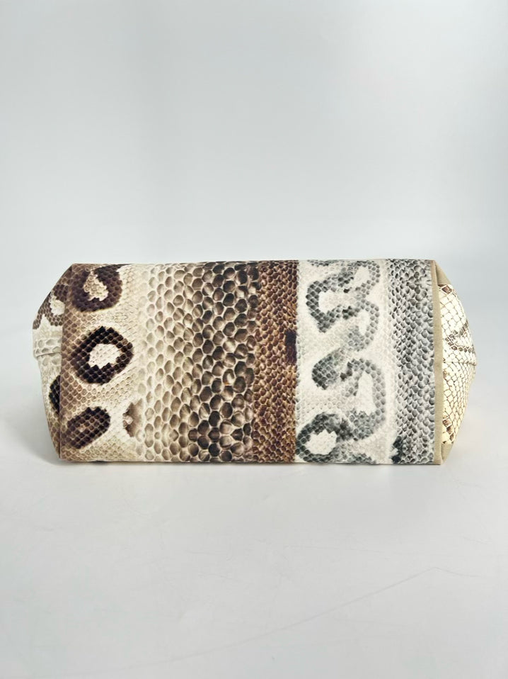 LONGCHAMP Brown & Gray Nylon Animal Print Tote Bag