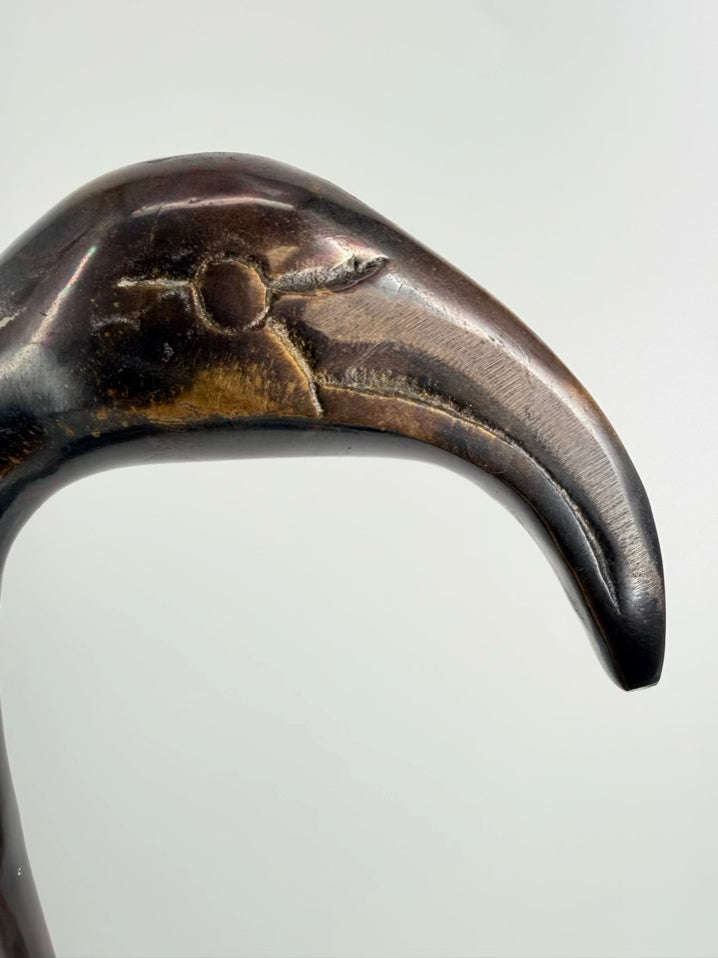Gray Metal Pair Of Herons Figures