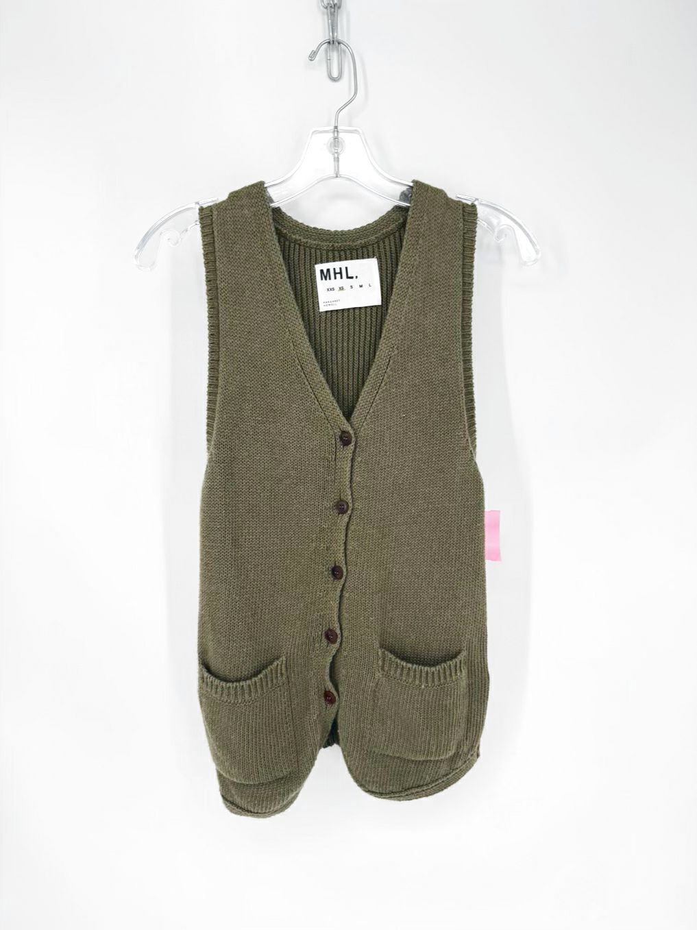 MHL Wmn's Size XS Green Linen Blend Vest