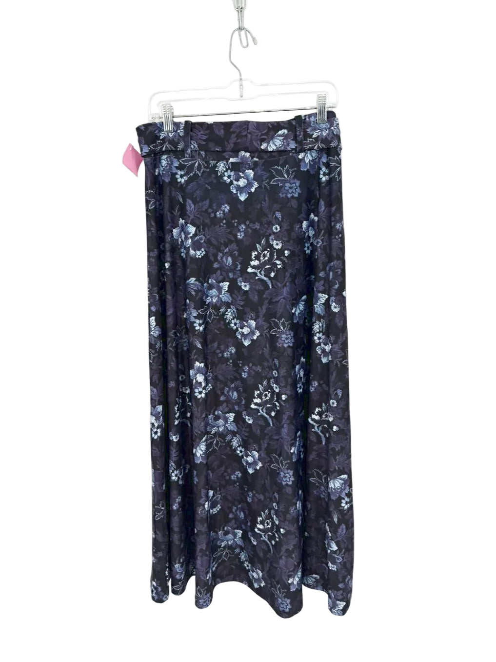 SMITH & QUINN Bennett Wmn's Size L Purple & Black Belted Floral Maxi-Skirt NWT
