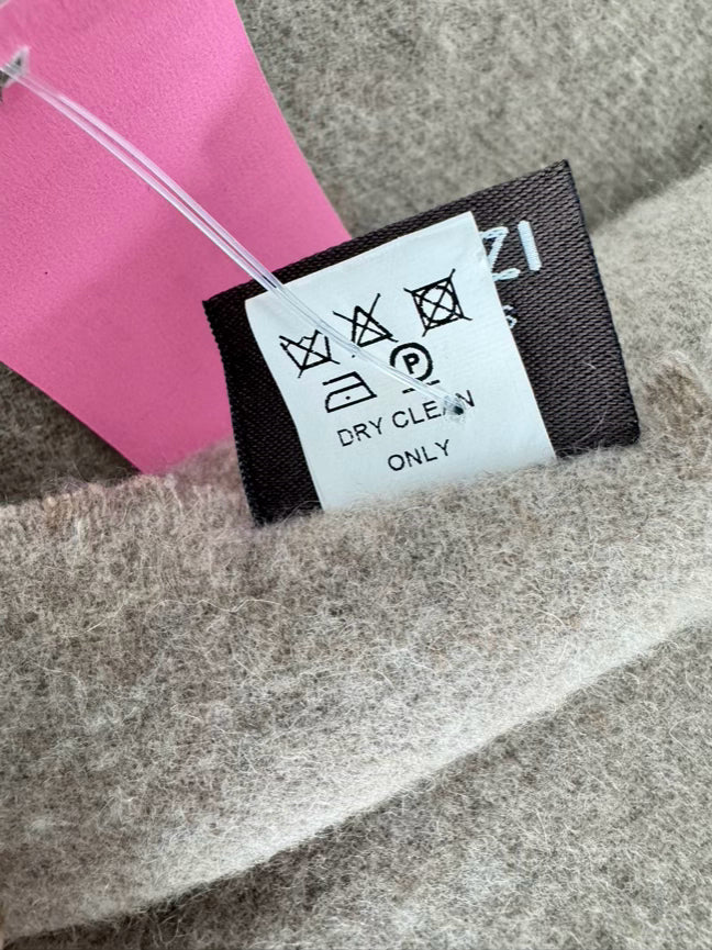 NATUZZI Light Tan Cashmere Afghan