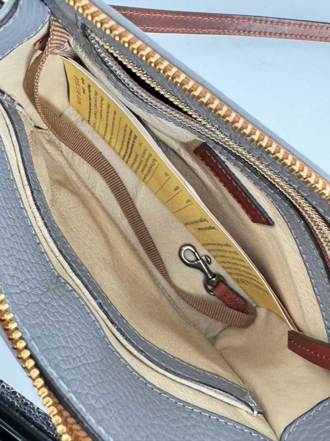 DOONEY & BOURKE Putty Leather Crossbody Bag NWT